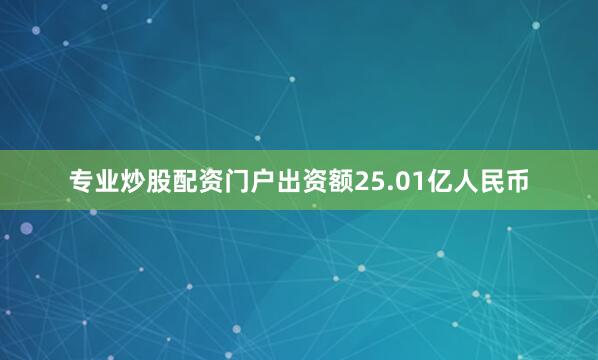 专业炒股配资门户出资额25.01亿人民币